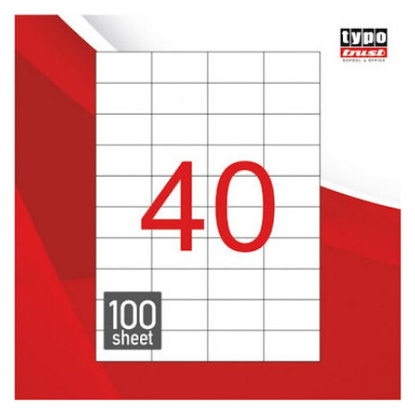 Ετικέτες TYPOTRUST 100 ΦΥΛΛΑ 52,5 Χ 29,7 mm (4000 ετικ)