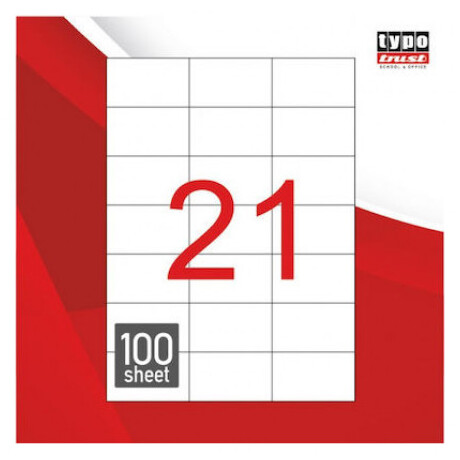 Ετικέτες TYPOTRUST 100 ΦΥΛΛΑ 70 Χ 42,3 mm (2100 ετικ)