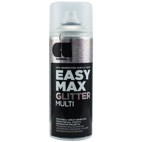 Σπρέι Βαφής Ακρυλικό Cosmos Lac Easy Max Glitter Multi 400ml No 912