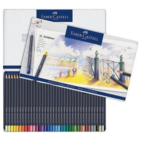 Ξυλομπογιές Faber Castell Goldfaber 36 Χρωμάτων 114736 - METAL