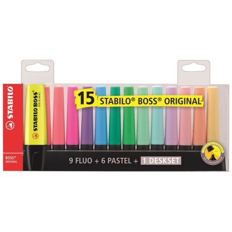 Μαρκαδόροι Υπογράμμισης Stabilo Boss Deskset 15 Χρωμάτων + 2 ΔΩΡΟ 7015/01 Μαρκαδόροι Υπογράμμισης Stabilo Boss Deskset 15 Χρωμάτων + 2 ΔΩΡΟ 7015/01