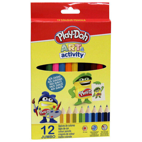 Ξυλομπογιές Jumbo Play-Doh 12 Χρωμάτων 84176