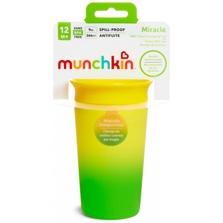 Εκπαιδευτικό Κύπελλο Miracle 360 Color Changing Cup Munchkin 296ml Κίτρινο 12m+ 51892