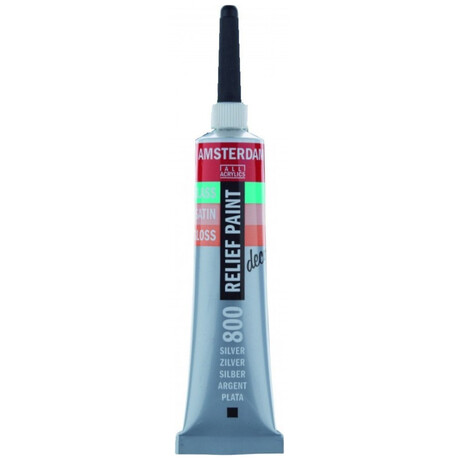 Περίγραμμα Amsterdam Relief Ασημί Νο800 20ml