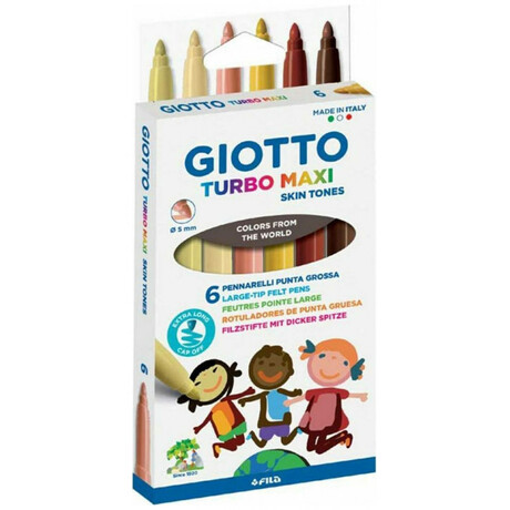 Μαρκαδόροι Giotto Turbo Maxi Skin Tones 6 Χρώματα