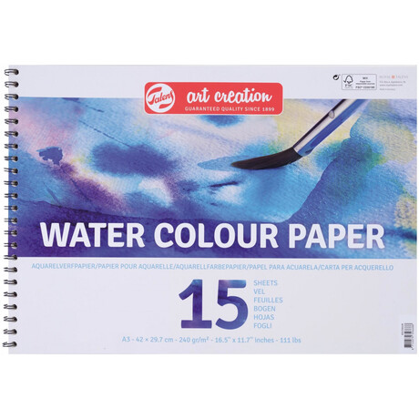 Μπλοκ Ζωγραφικής Talens Water Colour Paper Α3 250gr 15 Φύλλα