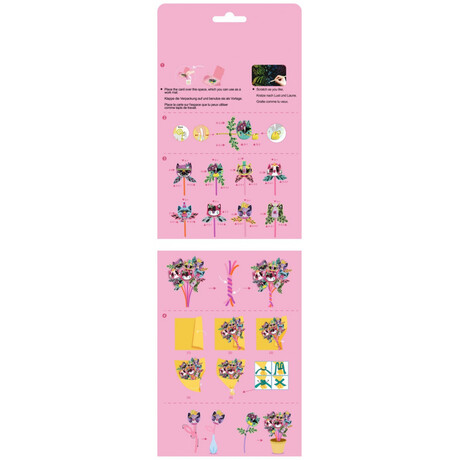 Arts & Crafts Scratch Bouquet - Kitty 60744