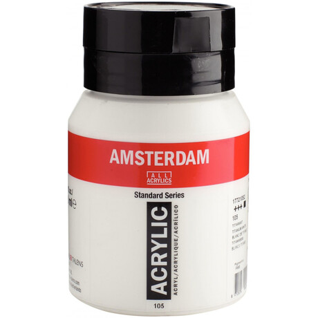 Χρώμα Ακρυλικό Amsterdam Talens 500ml Titanium White 105