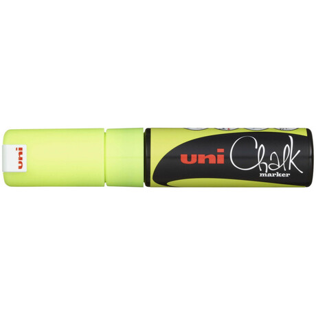 Μαρκαδόρος Υγρής Κιμωλίας Uni Chalk Marker PWE-8K Fluo Yellow