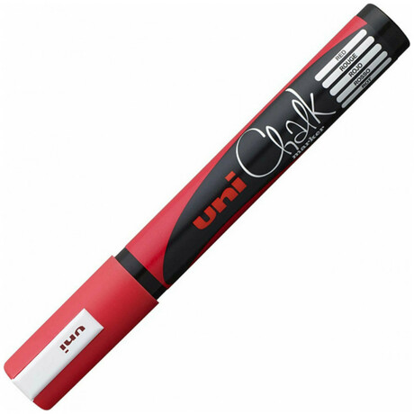 Μαρκαδόρος Υγρής Κιμωλίας Uni Chalk Marker PWE-5M Red