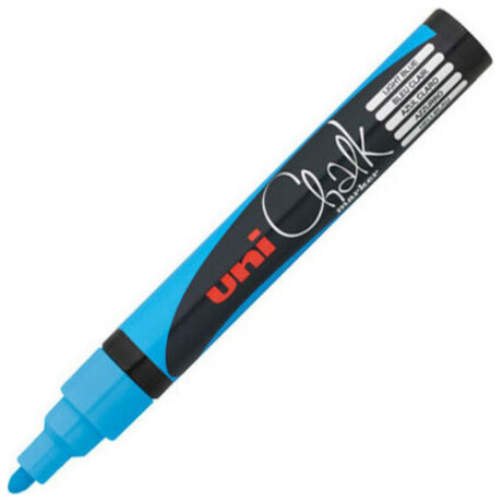 Μαρκαδόρος Υγρής Κιμωλίας Uni Chalk Marker PWE-5M Light Blue