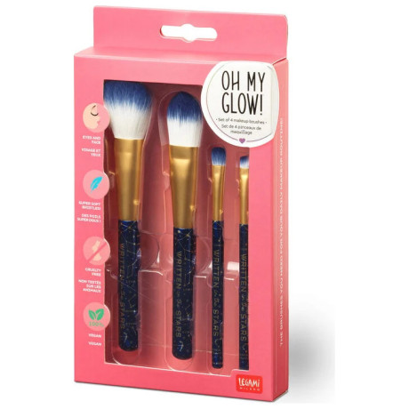 Σετ Πινέλα Μακιγιάζ Legami Oh My Glow! - Stars 4τμχ MUBS0001