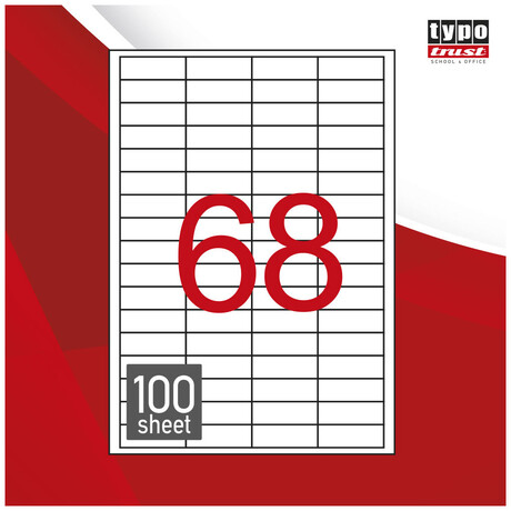 Ετικέτες TYPOTRUST 100 ΦΥΛΛΑ 48,5 Χ 16,9 mm (6800 ετικ)