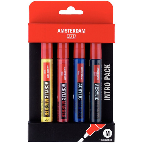 Μαρκαδόροι Acrylic Royal Talens Intro 4mm Σετ 4 Χρωμάτων