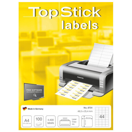 Αυτοκόλλητες Ετικέτες Topstick 48.3x25.4mm No 8731