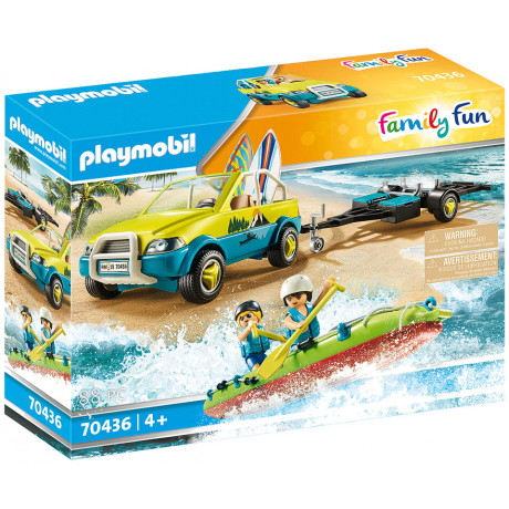 Playmobil Αυτοκίνητο Με Ανοιχτή Οροφή Και Κανό 70436