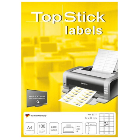 Αυτοκόλλητες Ετικέτες Topstick 64x34mm No 8777