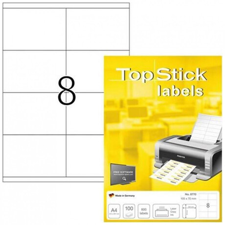 Αυτοκόλλητες Ετικέτες Topstick 105x70mm No 8770