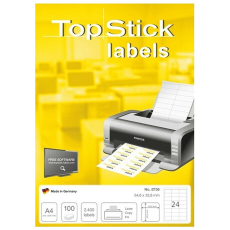 Αυτοκόλλητες Ετικέτες Topstick 64.6x33.8mm No 8736