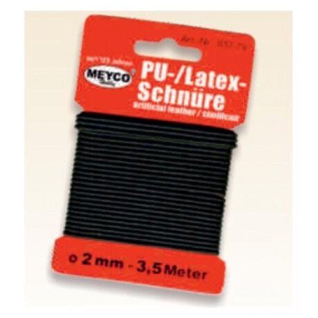 Κορδόνι Χειροτεχνίας Meyco Ελαστικό Μαύρο 1.5mm x 3.5m