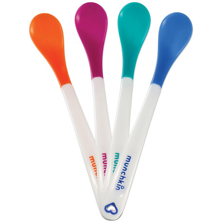 Σετ Κουτάλια με Ένδειξη Θερμότητας (White Hot Safety Spoon) Munchkin 4 τεμαχίων 3m+ 11522