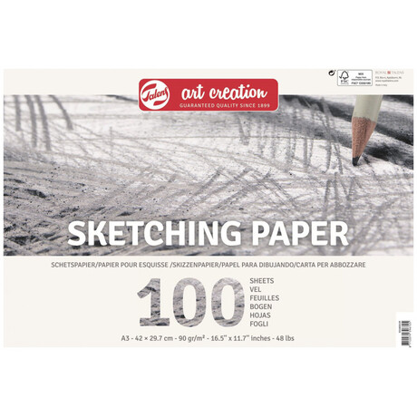 Μπλοκ Ζωγραφικής Talens Sketch Paper A3 90gr 100 Φύλλα