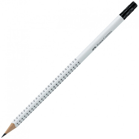 Μολύβι Faber Castell Grip 2001 B Με Γόμα Λευκό 097106