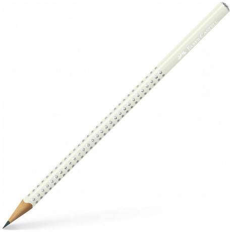 Μολύβι B Faber Castell Grip Sparkle Περλέ Λευκό 118236