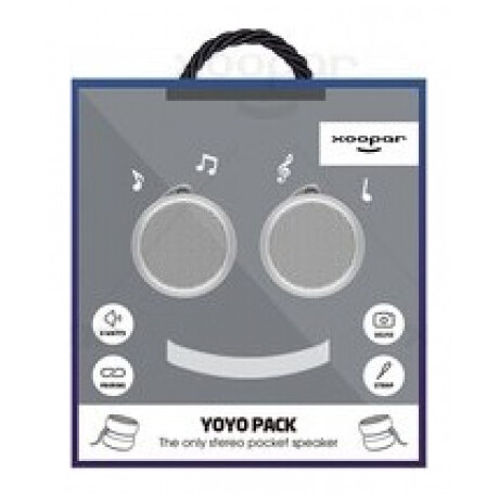 Φορητό Bluetooth Ηχείο Xoopar Yoyo Stereo Finger Speaker 6W & TWS Metallic White Set 2pcs