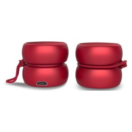 Φορητό Bluetooth Ηχείο Xoopar Yoyo Stereo Finger Speaker 6W & TWS Metallic Red Set 2pcs