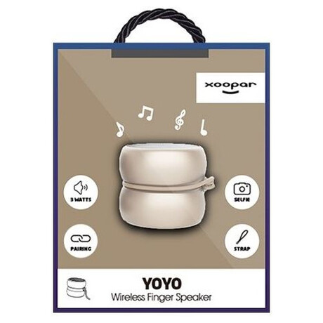 Φορητό Bluetooth Ηχείο Xoopar Yoyo Finger Speaker 3W & TWS Metallic Gold
