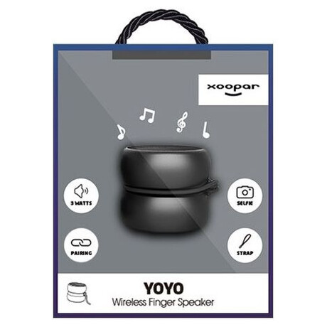 Φορητό Bluetooth Ηχείο Xoopar Yoyo Finger Speaker 3W & TWS Metallic Black