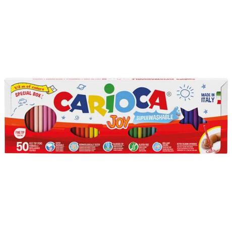 Μαρκαδόροι Ζωγραφικής Carioca Joy 50τμχ 1/2 Meter 41018