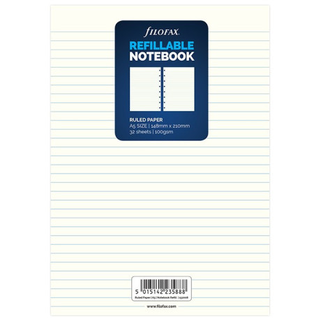 Ανταλλακτικά Φύλλα Filofax Α5 Notebook Ριγέ Σημειώσεις 152008