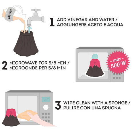 Καθαριστικό Φούρνου Μικροκυμάτων Legami Volcano Microwave Cleaner VOC0001