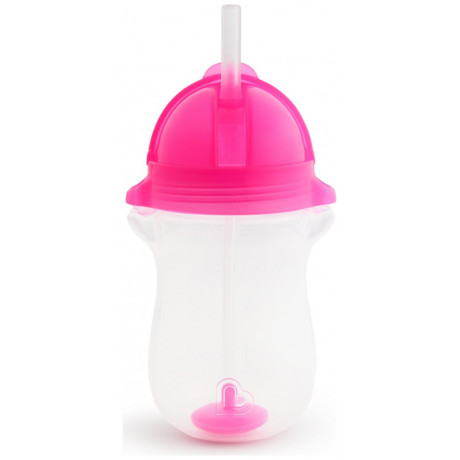 Κύπελλο με καλαμάκι Tip n Sip Tall Cup Munchkin 296ml Ροζ 12m+ 12462