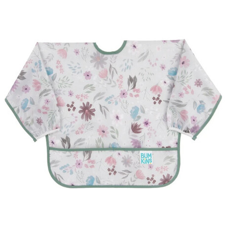 Bumkins Αδιάβροχη Σαλιάρα - Ποδιά με Μανίκια - Sleeved Bib Floral - 331429