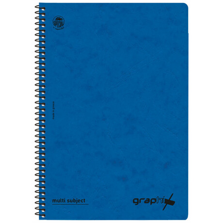 Τετράδιο Σπιράλ 4 Θεμάτων Graphix Α4 Μπλε 4544-18