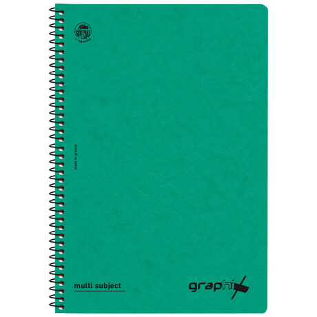 Τετράδιο Σπιράλ 4 Θεμάτων Graphix Α4 Πράσινο 4544-18