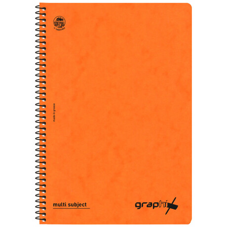 Τετράδιο Σπιράλ 3 Θεμάτων Graphix Α4 Πορτοκαλί 4543-18