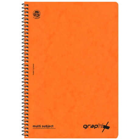 Τετράδιο Σπιράλ 3 Θεμάτων Graphix Β5 Πορτοκαλί 4553-18