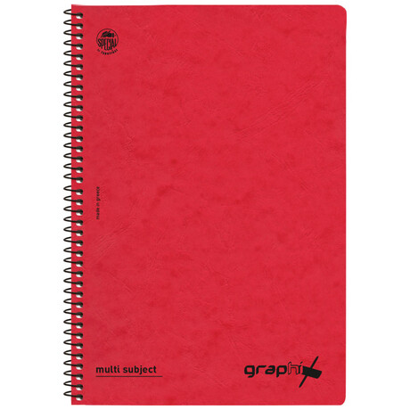 Τετράδιο Σπιράλ 2 Θεμάτων Graphix Α4 Κόκκινο 4542-18