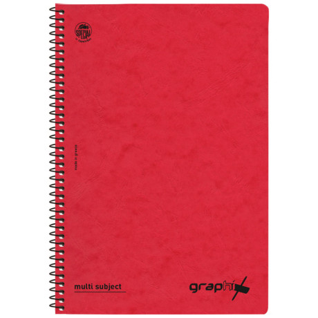 Τετράδιο Σπιράλ 3 Θεμάτων Graphix Β5 Κόκκινο 4553-18