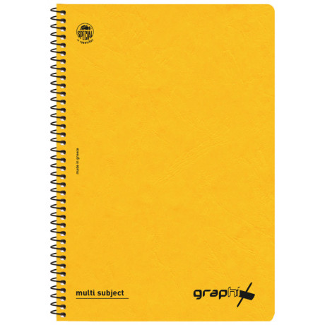 Τετράδιο Σπιράλ 3 Θεμάτων Graphix Β5 Κίτρινο 4553-18