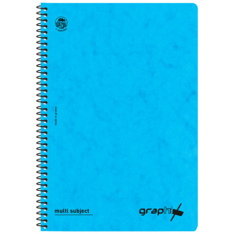 Τετράδιο Σπιράλ 3 Θεμάτων Graphix Β5 Γαλάζιο 4553-18