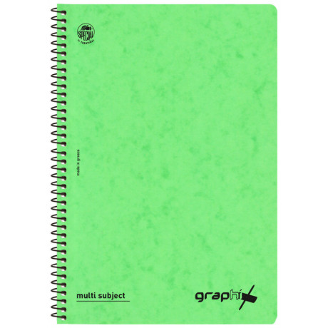 Τετράδιο Σπιράλ 3 Θεμάτων Graphix Β5 Λαχανί 4553-18