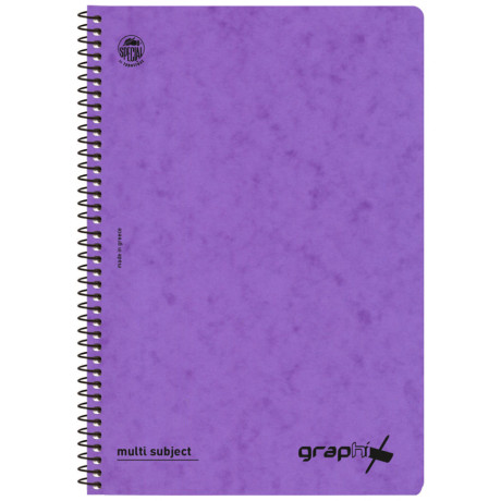 Τετράδιο Σπιράλ 3 Θεμάτων Graphix Β5 Μωβ 4553-18
