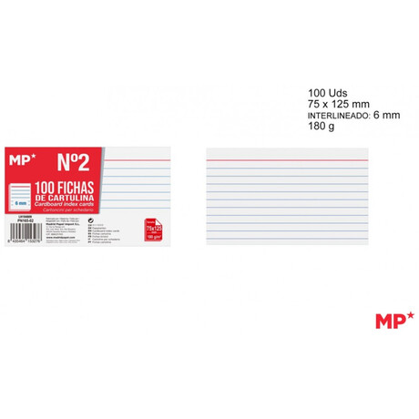 Καρτέλες Ριγέ MP 75X125mm 100τμχ PN165-02
