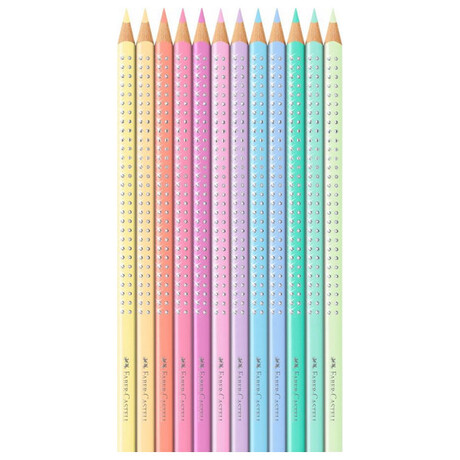 Ξυλομπογιές Faber Castell Sparkle Pastel 12τμχ Μεταλλική Κασετίνα 201910
