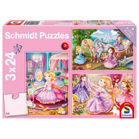 Παζλ 3 Χ 24 τεμάχια Schmidt - Πριγκίπισσες 56217